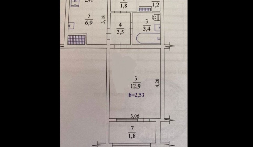 Севастополь, просп. Октябрьской Революции, 40/1, 1-комн. квартира, 28,7 м²